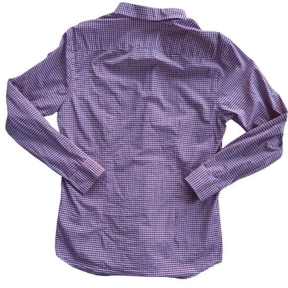 Ben Sherman Men's Red White and Grey Checkered Button-Down Shirt Size 32-33 - Picture 2 of 6